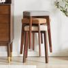 EDWAL Foot Stools Solid Wood Stools, Household Square Stools, Makeup Stools, Living Room Dining Stools, Stackable Wooden Stools, Simple Chairs Sofa Footrest (Color : 03) view 4