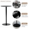 Antourlamm Outdoor Bistro Pub Table, Bar Height Cocktail Table Metal Base Round Top Coffee Table for Living Room, Dining Room, Bedroom Small Side End Tables - Easy Assembly (Size : 48x62cm) view 3