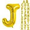 YUNSHANGMO Letter J Balloon Gold Letter Balloons 40 Inch Aluminum Foil for Birthday Wedding Anniversary Party Supplies Large Letter Balloons view 1