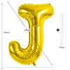 YUNSHANGMO Letter J Balloon Gold Letter Balloons 40 Inch Aluminum Foil for Birthday Wedding Anniversary Party Supplies Large Letter Balloons view 2