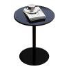 Antourlamm Small Side End Table, Modern Height Counter Bar Table, Kitchen Breakfast Bar Modern Pedestal Metal Round Bar Table for Cocktail Home Pub Coffee Tea Dining Bistro (Size : 40x62cm) view 1