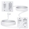 ELECPOW Hide Cords Wall Mounted - Power Bridge Wall Kit & Single AC Recessed Outlet Box for Wall Mount TV, UL Certification Safe Cable Management for Organized TV and Home Theater Setups (White) view 1