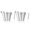 IKAPE Espresso Measuring Cup, 304 Anti-scald Stainless Steel Espresso Shot Cups 2Pcs with Handle, Coffee Pouring Cup for Barista Tool Accessories(Silver) view 1
