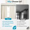 Curtain Rods for Windows 48 to 84,5/8 Inch Black Heavy Duty Metal Curtain Rods Set - Rustic Decorative Drapery Rods with Brackets for Farmhouse, Bedroom view 3
