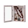 DEMAIKE 8x10 Mini Museum Shadow Box Frame with Linen Back, Wood Glass Display Case for Medals, Photos, Memorabilia, Awards - Pins Included- Washed White view 1