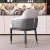 COMPR Mid-Century Modern Dining Chairs, Upholstered Arm Chair, Faux Leather Accent Chair, Kitchen Chairs for Dining Room, Kitchen, Living Room, 20"" X 20.4"" X 32.9"" (Color : B) view 1