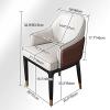 COMPR Mid-Century Modern Dining Chairs, Upholstered Arm Chair, Faux Leather Accent Chair, Kitchen Chairs for Dining Room, Kitchen, Living Room, 20"" X 20.4"" X 32.9"" (Color : B) view 2