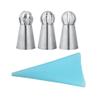 TopHomer Cream Decorating Mouth and Pastry Bag for Decorating Cakes Reusable Piping Bag and Tips Set Easy to Use Flower Tips Baking Tool (Blue) view 1