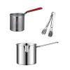 Deep Fryer Pot with Basket: Japanese Tempura Deep Fryer with Basket, Stainless Steel Fryers Perfect For Frying Fish Shrimp view 1