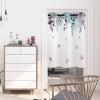 Blackout Curtain 84 inch Length for Living Room Bedroom, Retro Teal Eucalyptus Leaves Spring Plant Leaf Room Darkening Drapes Grommet Thermal Insulated Window Curtain for Home Sliding Door Decor view 2