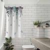 Blackout Curtain 84 inch Length for Living Room Bedroom, Retro Teal Eucalyptus Leaves Spring Plant Leaf Room Darkening Drapes Grommet Thermal Insulated Window Curtain for Home Sliding Door Decor view 3