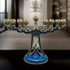 HOLIDYOYO Vintage Menorah Candle Holder for Desktop Elegant Jewish Candlestick Decor for Bedrooms Living Rooms and Parties and Stylish Design Choice view 4