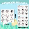 18 Pcs Easter Bunny Face Vinyl Decals - Bunny Faces DIY Craft Vinyl Art Stickers, Wall Decals, Glass Window Stickers view 2