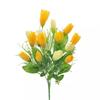 10 Bundles Artificial Lavender, Modern Plastic Fake Flowers, Outdoor UV Resistant Plants for Indoor Outside Windows Decorations,Tulip (Yellow) view 1
