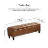 Bedroom bench with storage, bench for entryway, wooden storage bench, bedroom storage bench, end of bed storage bench, leather bench, bed ottoman bench, modern bench, narrow bench, padded bench ( Colo view 2