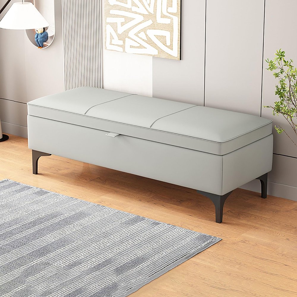 Storage benches with seating, bench for entryway, wooden storage bench, bedroom storage bench, end of bed storage bench, leather bench, bed ottoman bench, modern bench: suitable for many scenes ( Colo