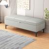 Storage benches with seating, bench for entryway, wooden storage bench, bedroom storage bench, end of bed storage bench, leather bench, bed ottoman bench, modern bench: suitable for many scenes ( Colo view 1
