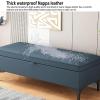 Storage benches with seating, bench for entryway, wooden storage bench, bedroom storage bench, end of bed storage bench, leather bench, bed ottoman bench, modern bench: suitable for many scenes ( Colo view 3