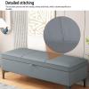 Storage benches with seating, bench for entryway, wooden storage bench, bedroom storage bench, end of bed storage bench, leather bench, bed ottoman bench, modern bench: suitable for many scenes ( Colo view 4