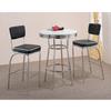 HomeStock Rustic Romance 50'S Soda Fountain Bar Table with Chrome Base and White Top, Perfectly Sized at 41.75" H X 30" W X 30" D for Drinks and Snacks, Adding Retro Style to Your Space view 2