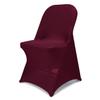 Babenest Spandex Folding Chair Covers Upgraded Universal Stretch Washable Fitted Chair Slipcovers Protector for Wedding, Holidays, Banquet, Party, Celebration (50, Burgundy) view 1