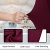 Babenest Spandex Folding Chair Covers Upgraded Universal Stretch Washable Fitted Chair Slipcovers Protector for Wedding, Holidays, Banquet, Party, Celebration (50, Burgundy) view 3