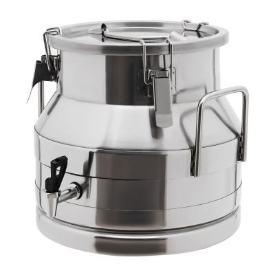 Stainless Steel Milk Can with Faucet, Milk Jug Milk Bucket Wine Bucket Bottle Liquid Container Storage with Handle, Silicone Seal Barrels Transport Can Oil Barrel Tea Canister (12L/3.17Gal)