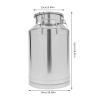 15.85 Gal Stainless Steel Milk Can, Large Milk Bucket with Handle view 2