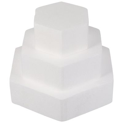 Tofficu Square Foam Cake Mold 7.87In Lightweight Cake Dummy for Creative Diy Craft Photo Prop and Decorate Mold