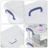 Xeabia 8 Quart Plastic Latching Boxes with Handles, Clear Storage Tote with Lids, 2 Packs view 4