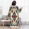 Aztec Wearable Blanket Hoodie Oversized Hooded Blanket Sweatshirt with Pocket Sleeves, Thick Hoodie Blanket Cozy Warm Fuzzy Blanket Gifts for Adult Women Men view 2