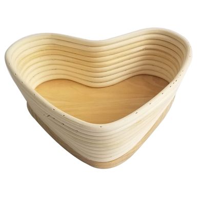 Ciieeo Unbleached Heart Shape Bread Proofing Basket Natural Vine Baking Tool Cover for Rising Dough Medium for Sourdough Artisan Bread Making