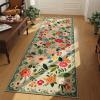 Rugcomf Runner Rug for Hallways Kitchen Rug Non Slip 2'x 6' Washable Rugs with Rubber Backing Soft Floral Carpet Runner for Hallways, Kitchen, Laundry, Bedroom, Bathroom(Green) view 1