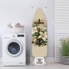 Cozeyat Easter Decoration Ironing Board Cover and Pad Table Top Ironing Board Cover Cross Lily Print Durable Iron Board Cover with Elastic Edges Replacement Accessories view 4