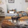zcsm Moose Sheets Full Size Sheet Sets - Woodland Animal Bed Sheets, Soft Microfiber & Deep Pocket & Wrinkle Free Patterned Bedding Sheets & Pillowcases, 1 Fitted Sheet, 1 Flat Sheet, 2 Pillow Cases view 3