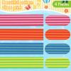 Boao 4 Pack Towel Bands for Beach Chair, Pool & Cruise Essentials, Elastic and Windproof, Towel Chair Clips Lounge Strap Holder, Cruise Ship Accessories (Stripe Style) view 3