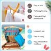 Boao 4 Pack Towel Bands for Beach Chair, Pool & Cruise Essentials, Elastic and Windproof, Towel Chair Clips Lounge Strap Holder, Cruise Ship Accessories (Stripe Style) view 4