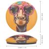 Giraffe Round Glass Refrigerator Magnet Cute Fridge Sticker for Cabinet Locker Office Decor 4 PCS view 2