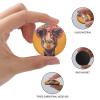 Giraffe Round Glass Refrigerator Magnet Cute Fridge Sticker for Cabinet Locker Office Decor 4 PCS view 3