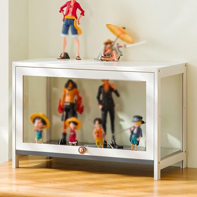Display Case Curio Cabinet, With Acrylic Glass Door 1-5 Tier Display Cabinet, Modern Minimalist Flip Door Display Case Curio Cabinet Floor Standing Bookshelf, Easy To Clean ( Size : 60*40*32cm/23.6*15