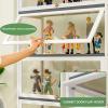 Display Case Curio Cabinet, With Acrylic Glass Door 1-5 Tier Display Cabinet, Modern Minimalist Flip Door Display Case Curio Cabinet Floor Standing Bookshelf, Easy To Clean ( Size : 60*40*32cm/23.6*15 view 4