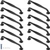 SwePer Handles,Handle Set,12 Pack Black Cabinet Doors Pull Handles 128mm Hole Centre Aluminum Kitchen Cupboard Handles Bow Shape Furniture Drawers Knobs Handle view 1