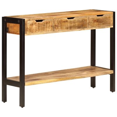 MNISDFL Versatile Console Entertainment Center Storage Sideboard with 3 Drawers 43.3"x13.8"x29.5" Solid Mango Wood