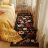 Rugcomf Runner Rug for Hallways Kitchen Rug Non Slip 2'6''x8' Washable Runner Rugs with Rubber Backing Soft Floral Carpet Runner for Hallways, Kitchen, Laundry, Bedroom, Bathroom(Black) view 3