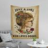 Xsovgoi Just A Girl Who Loves Books Tapestries Home Decor Bedroom Tapestry,Tapestry Wall Hanging 60"X51" view 2