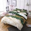 ZXBNNN Marble Duvet Cover Set Queen Green Gold Giltter Bedding Set Polyester Tie Dye Fluid Magma Abstract Art Twin Quilt Cover 86.61x90.55in*1/15.75x25.59in*2 view 1