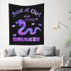 Xsovgoi Just A Girl Who Loves Snakes Tapestries Home Decor Tapestries For Bedroom,Tapestry Wall Hanging 60"X51" view 3