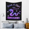 Xsovgoi Just A Girl Who Loves Snakes Tapestries Home Decor Tapestries For Bedroom,Tapestry Wall Hanging 60"X51" view 4