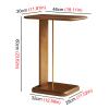 BSapp Sofa Side Table with Metal Rod, Sofa End Table Sturdy and Durable, Rectangle Coffee Table, for Bedside Dormitory view 3