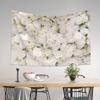 Conank White Flower Tapestry White Floral Wall Tapestries Decor for Party Wedding Bridal Shower Decoration Photography Portrait Photographic Studio Banner Supplies 60x40 Inch view 4